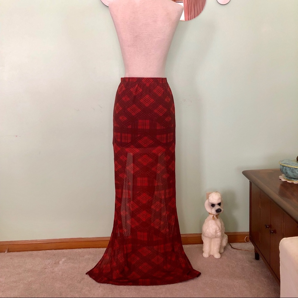 Evil Twin Plaid Maxi Skirt - Picture 5 of 9